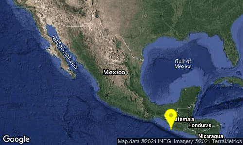 Registran sismo magnitud 5.8 en Ciudad Hidalgo, Chiapas