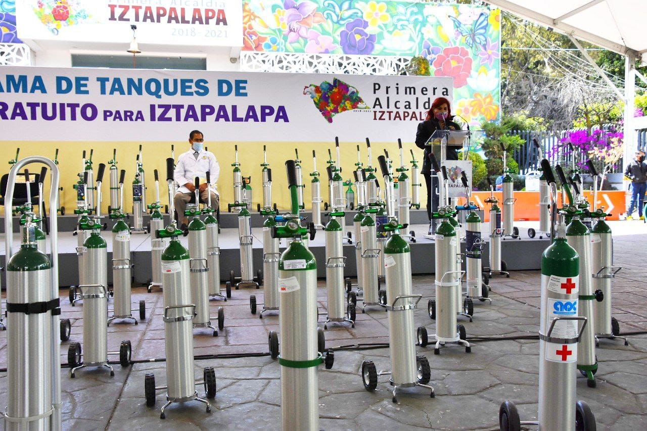 Inicia programa de préstamo y llenado de tanques de oxígeno en Iztapalapa
