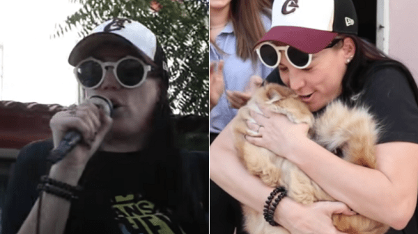 Influencer busca a su gato con micrófono y bocina en mano #VIDEO