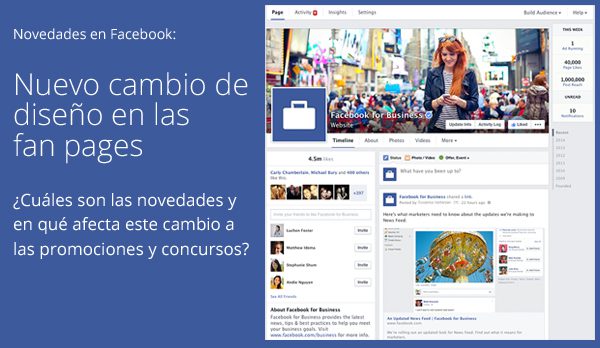 Facebook presentó un nuevo diseño para las Páginas