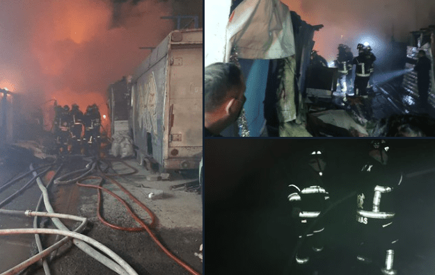 Arde una cartonera en la zona de Tacuba #VIDEO