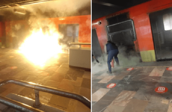 Connato de incendio en vagón de la línea 3 del Metro, provoca retrasos