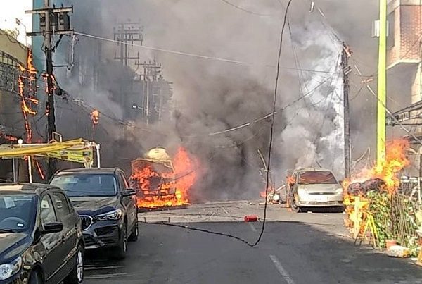 Se registra fuerte incendio tras explosión de pipa de gas en el Mercado Jamaica #VIDEO