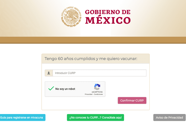 Reportan normalización de página de registro MiVacuna