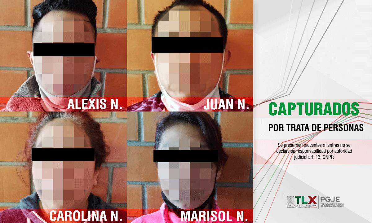 Detienen a familia por “enganchar” y prostituir a una menor en Tlaxcala