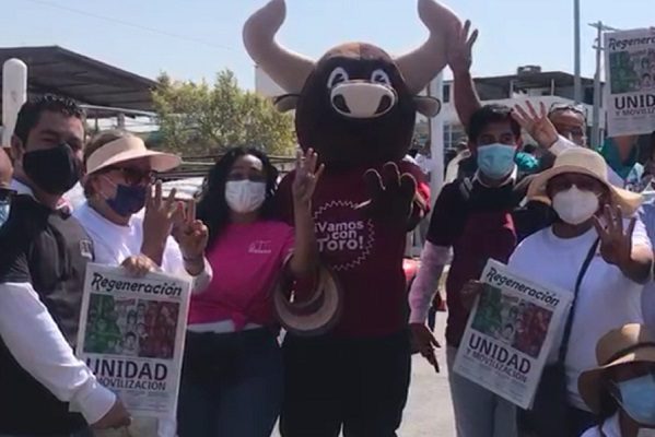 No estuvo Salgado Macedonio en arranque de campaña, pero hubo "Toro"