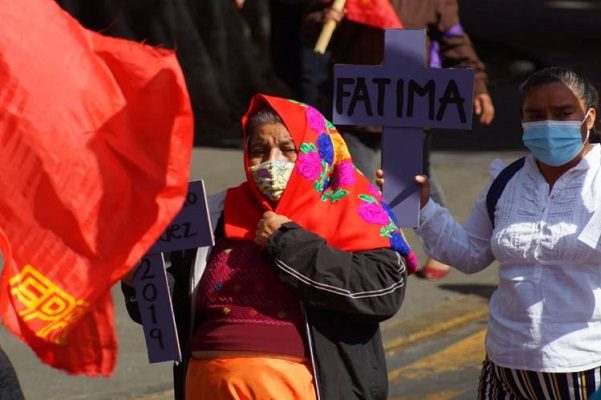 Mujeres indígenas protestan en Chiapas con motivo del 8M