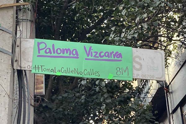 Mujeres renombraron las calles de la Ciudad de México este 8M