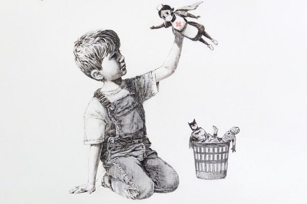 Obra de Banksy rompe récord. Dinero irá a organizaciones sanitarias