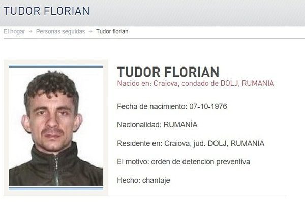Policía de Rumana incluye a Florian Tudor en su lista de fugitivos más buscados