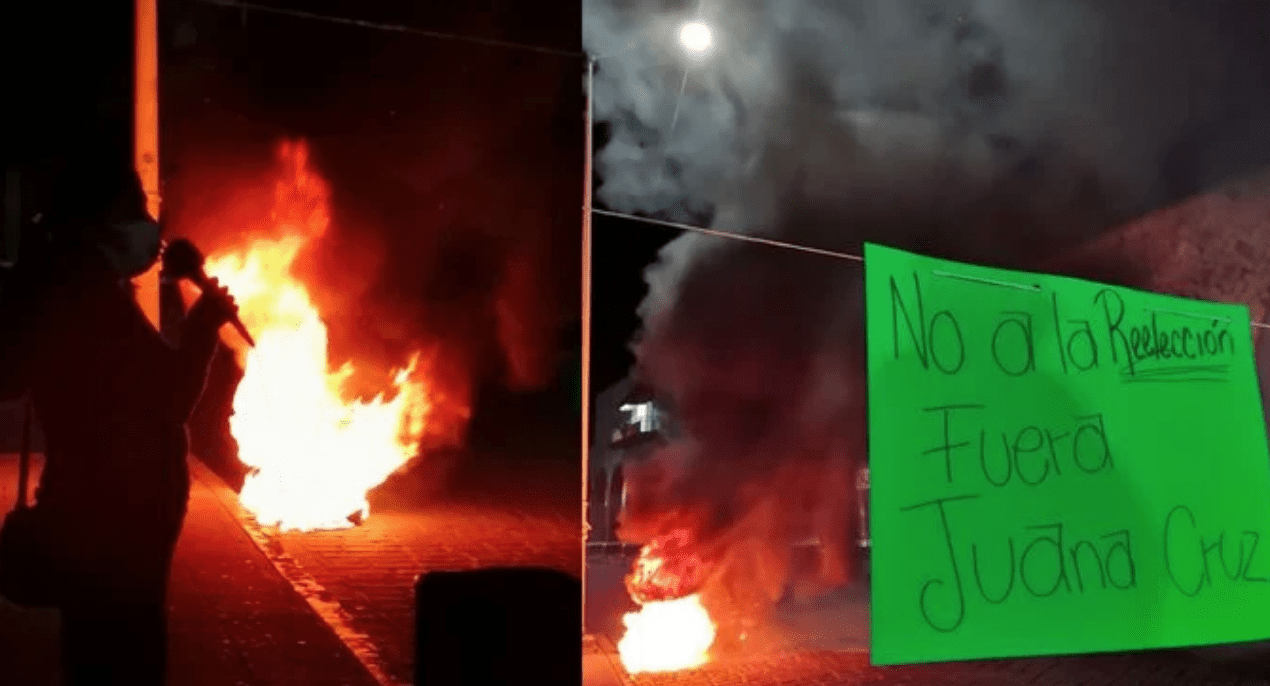 Realizan bloqueos en Oaxaca contra candidatura de Juanita Cruz