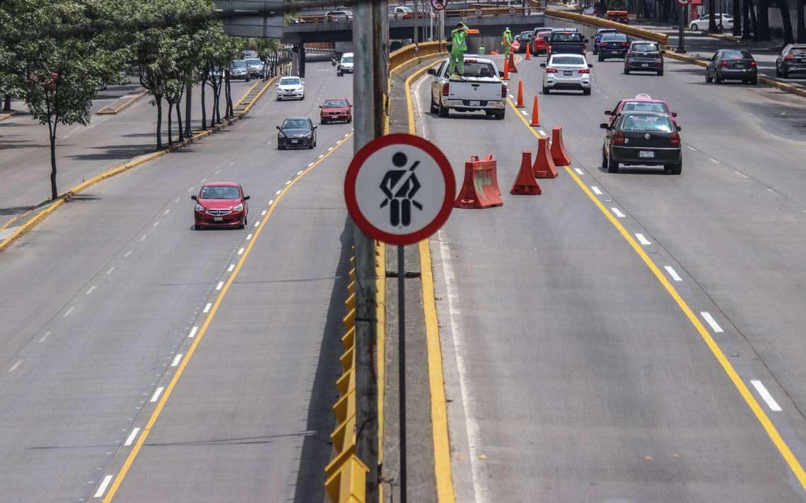 Vuelven carriles reversibles a Circuito en CDMX, así operarán
