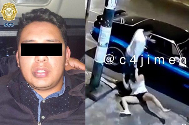 Detienen a sujeto captado golpeando a mujer en calles de Coapa