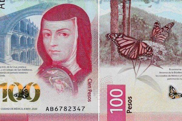 El nuevo billete de 100 pesos es el mejor del 2020 a nivel internacional