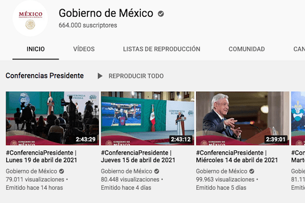 Gobierno de México retira de sus redes La Mañanera del 16 de abril