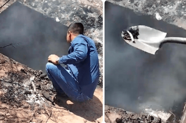 Madres buscadoras hallan fosa con cuerpos todavía ardiendo, en Sonora #VIDEO