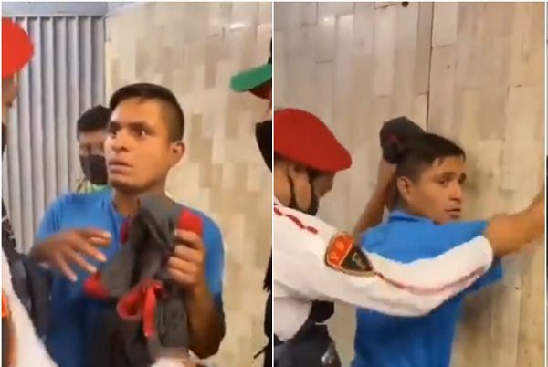 Sacan a sujeto del Metro CDMX por amenazar a pareja gay VIDEO