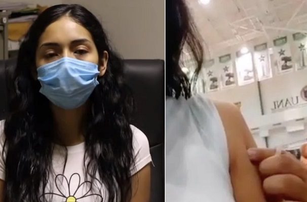 Tras supuesta falta de dosis, maestra de NL aclara que sí fue vacunada #VIDEO