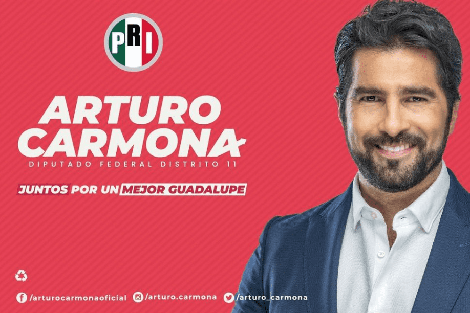 Arturo Carmona usa canción de Alicia Villareal en campaña por diputación