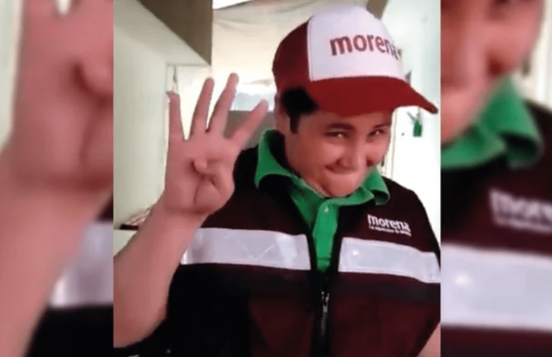 Simpatizantes de Morena hacen su versión del niño del Oxxo para Culiacán