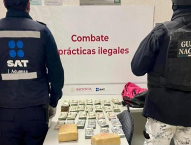 Aduana decomisa 3.9 mdp que estaban en una mochila, en Tijuana