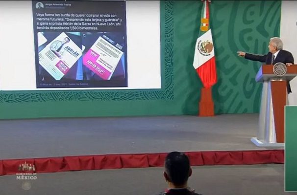 AMLO pide investigar supuesto apoyo económico para votar por Adrián de la Garza