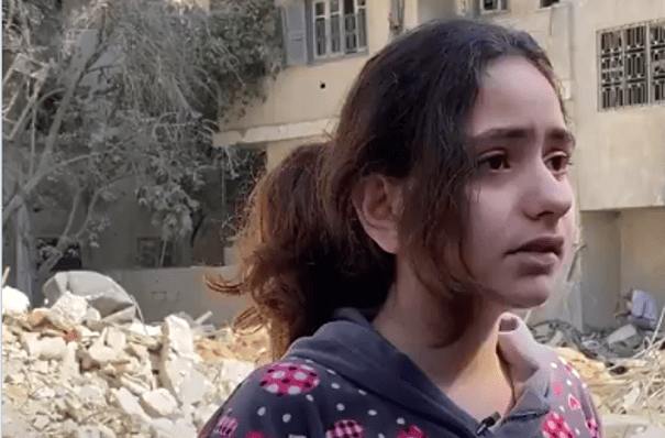 "Sólo tengo 10 años", dice niña tras bombardeos en Israel #VIDEO