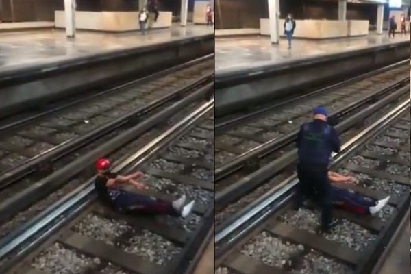 En estado de ebriedad, joven cae a la vías del Metro CDMX #VIDEO