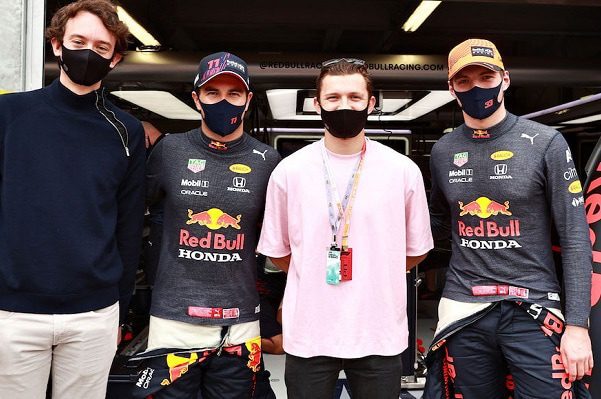 Tom Holland se encuentra con "Checo" Pérez y Verstappen en el GP de Mónaco