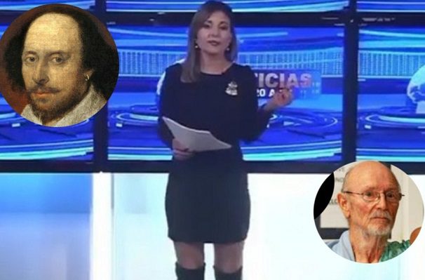 Periodista confunde al escritor William Shakespeare con primer vacunado en Inglaterra #VIDEO