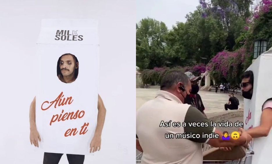 ¡Intolerantes a la lactosa! Agreden en Parque México a músico disfrazado de cartón de leche