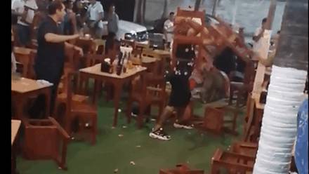 #Video Celebración por triunfo de Cruz Azul termina a sillazos en Veracruz