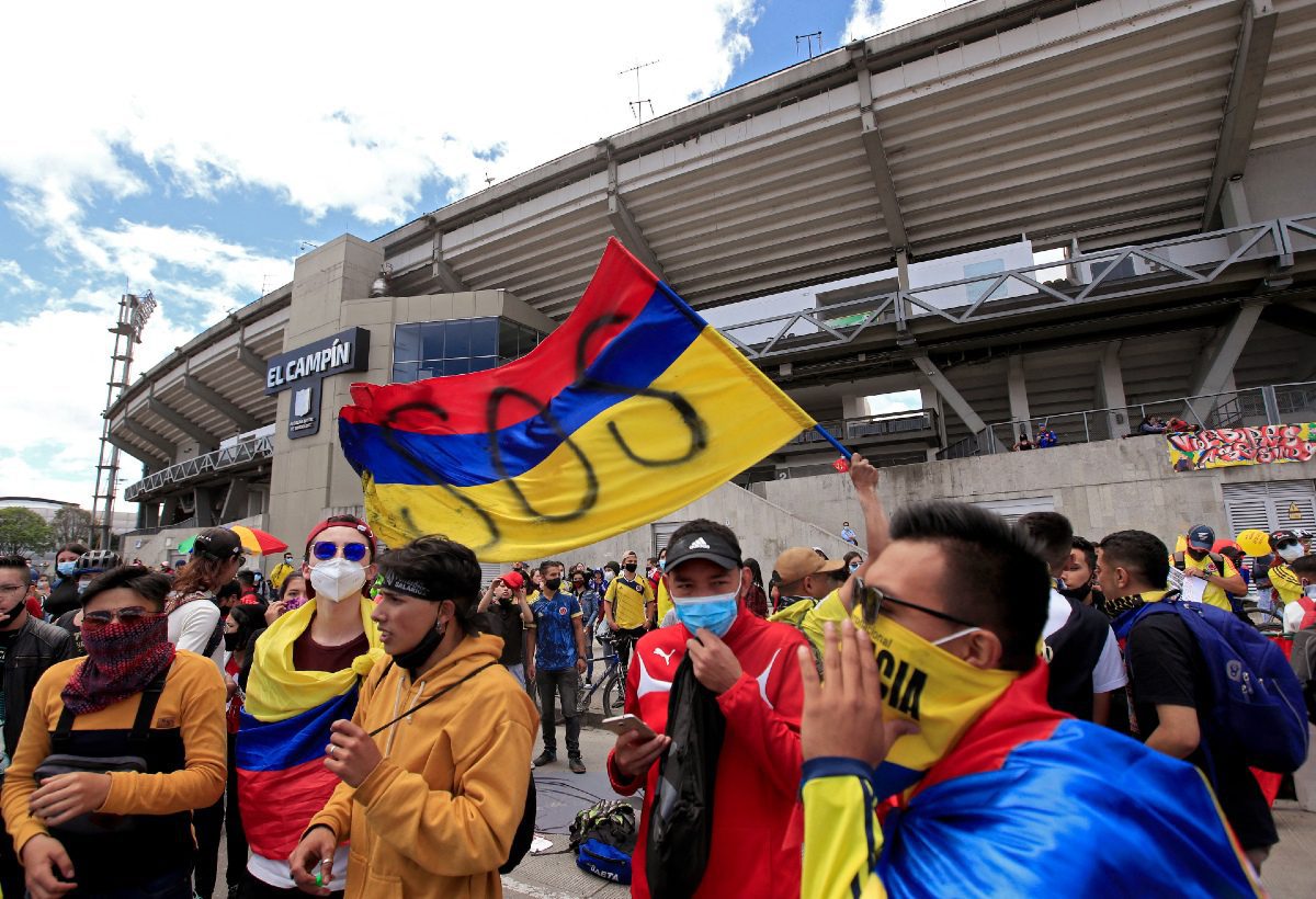 Protestas pacíficas en Bogotá contra realización de Copa América en Colombia