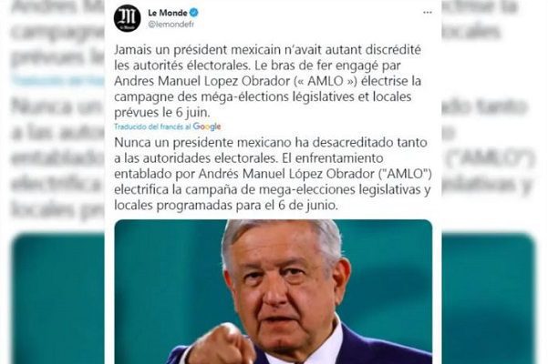 El diario francés Le Monde critica ataques de AMLO al INE