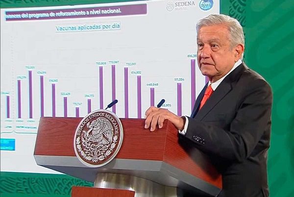 AMLO anuncia que se aplicaron un millón de vacunas en un día