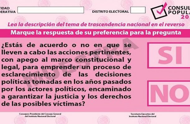 INE avala boleta para consulta popular sobre juicio a expresidentes