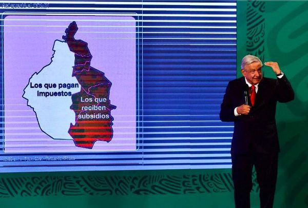 AMLO rechaza memes sobre mapa dividido de la CDMX
