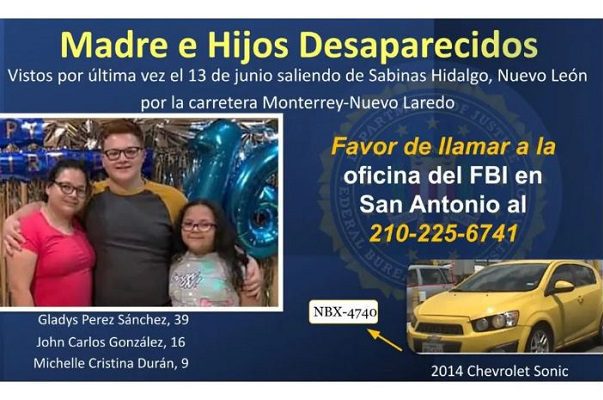 FBI se suma a búsqueda de familia desaparecida en carretera Monterrey-Nuevo Laredo