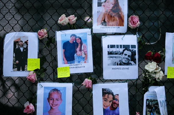 Levan un memorial por los desaparecidos en el desplome de un edificio de Miami