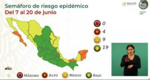 Solo 4 entidades en semáforo naranja, México se pinta de verde
