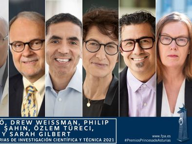 Premio Princesa de Asturias a científicos creadores de vacuna contra covid-19