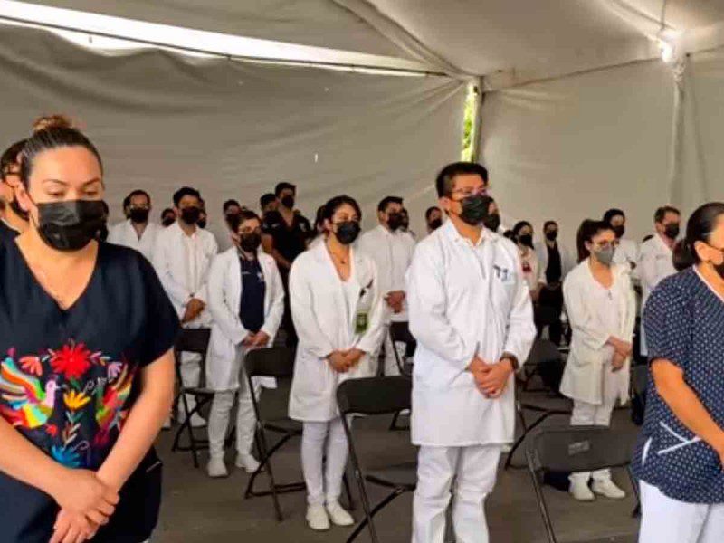 Protesta personal médico de Hidalgo por la muerte de la doctora Beatriz Hernández