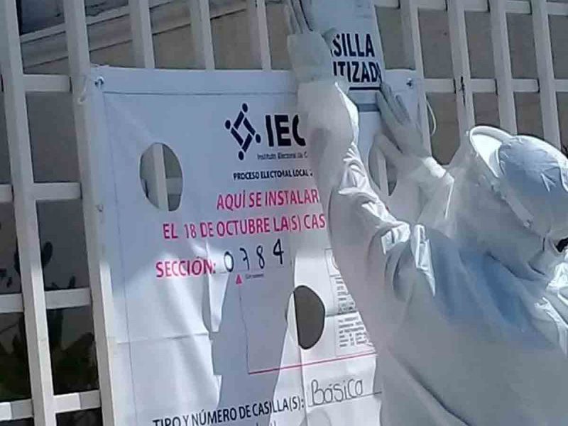 Realizan labores de sanitización en sedes de casillas en Yucatán