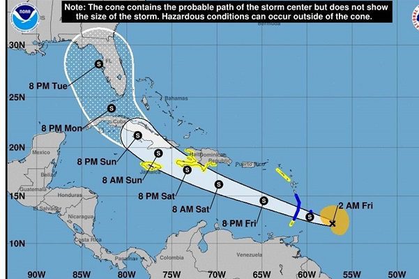 'Elsa' se fortalece a huracán categoría I en su camino por el Caribe