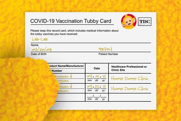 Los Teletubbies ya se vacunaron contra el Covid-19