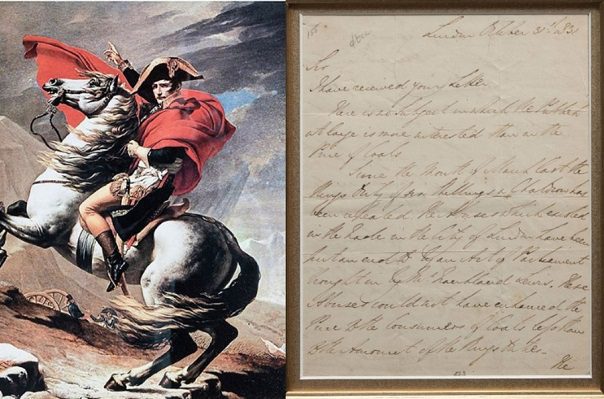 Una carta escrita y firmada por Napoleón Bonaparte será subastada en CDMX