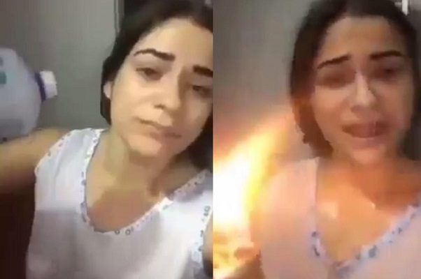 Mujer se prende fuego tras abandono de su pareja, en Brasil #VIDEO
