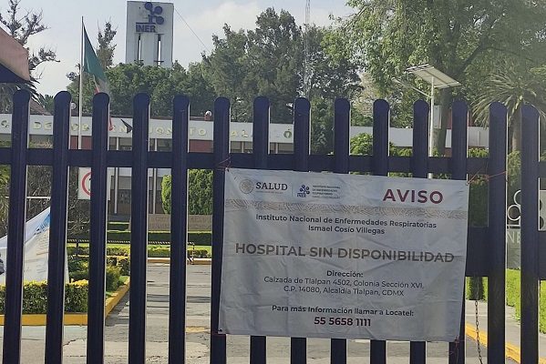 Ante tercera ola de COVID-19, INER reporta saturación de pacientes