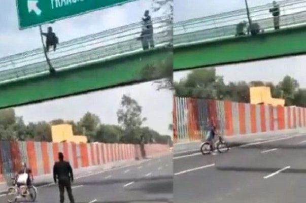 Policías evitan que joven se arroje de puente, en la Venustiano Carranza #VIDEO