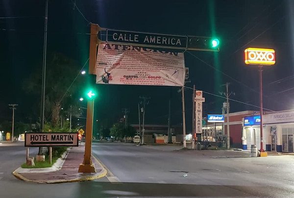 Con mantas, cárteles aseguran tregua interna en Tamaulipas